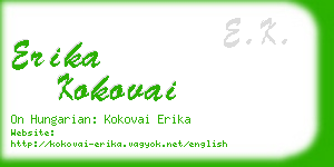 erika kokovai business card